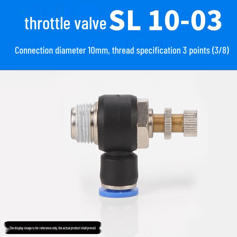 Trachea Connector PC8-02 Male Thread Quick Elbow Insert Pneumatic Throttle Valve