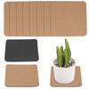 10pcs Cork Plant Coasters 4 Inch Square Cork Plant Mats Square Cork Coaster for House Garden Yard Indoors Outdoors