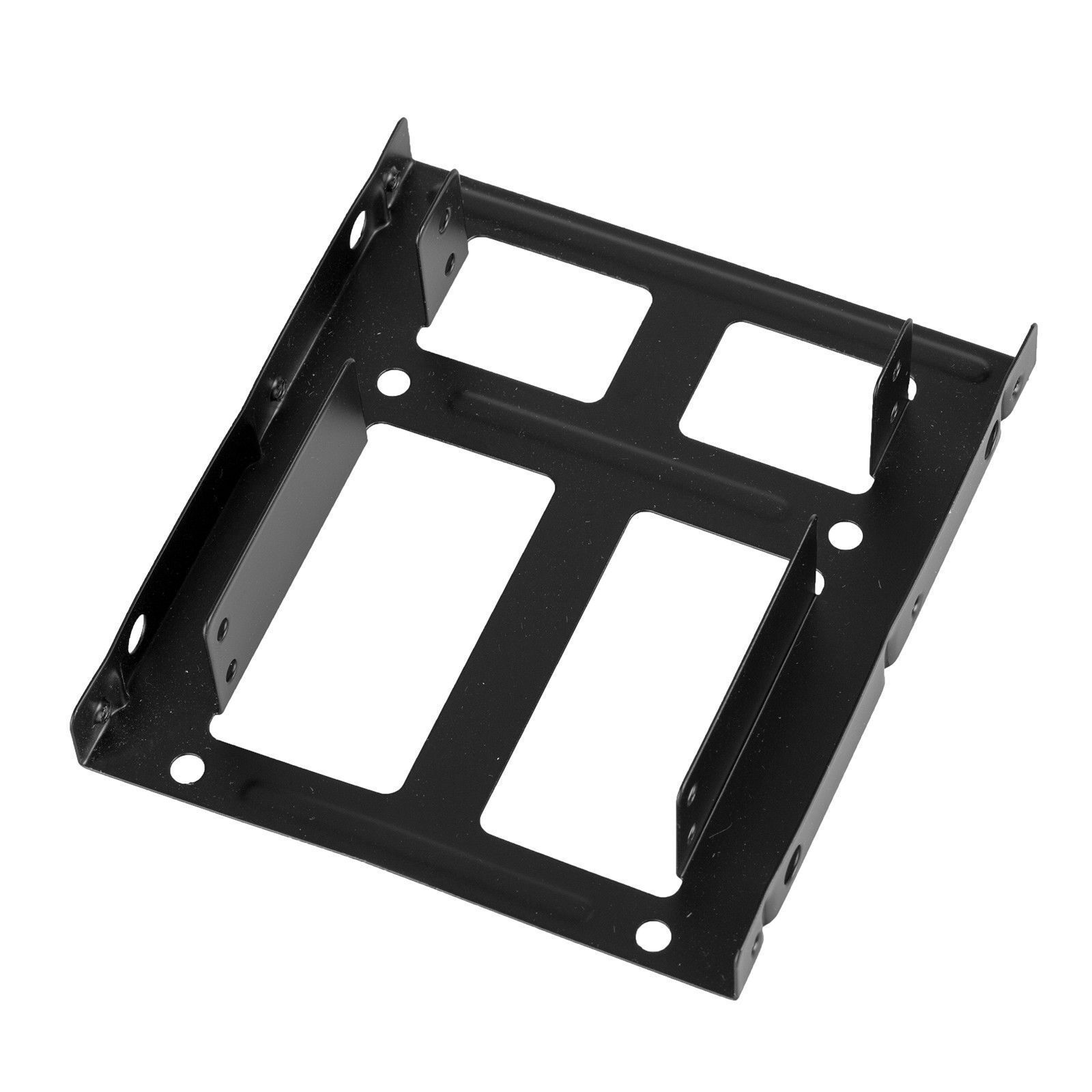 

2.5 SSD to 3.5 Bracket Two HDD Hard Drive Holder Metal Mounting PC Bay Adapter