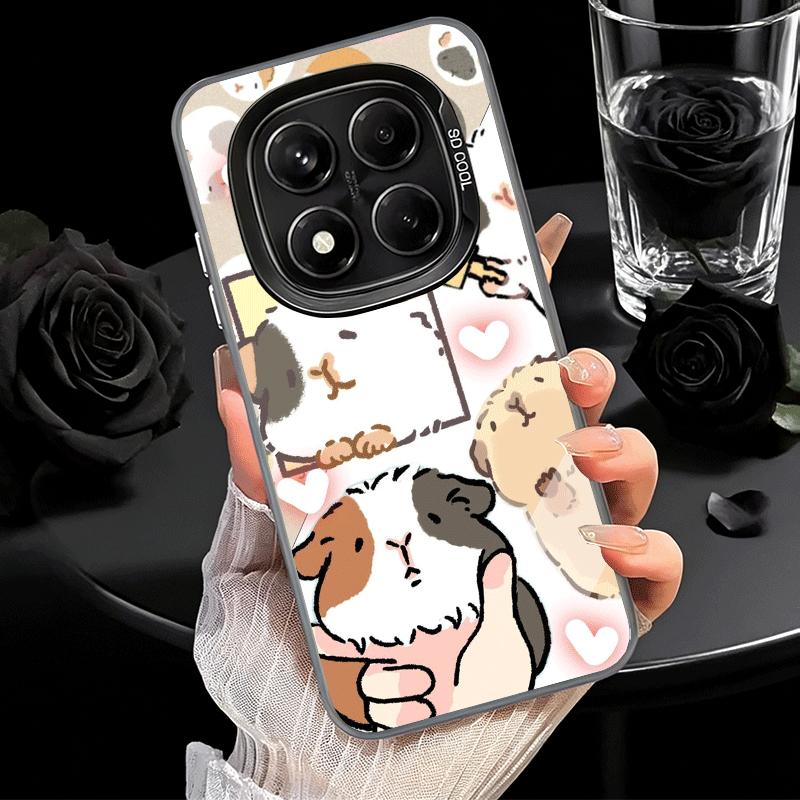 Cartoon Cute Hamster Soft Phone Case for Samsung Galaxy S24 S25 FE S26 Edge S23 Ultra S22 Plus S21 + Shockproof Cover Back Shell