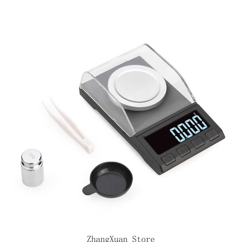 

3XUF Milligram Scale with Pan Powder Scale Jewelry Scale 50g Calibration Weight