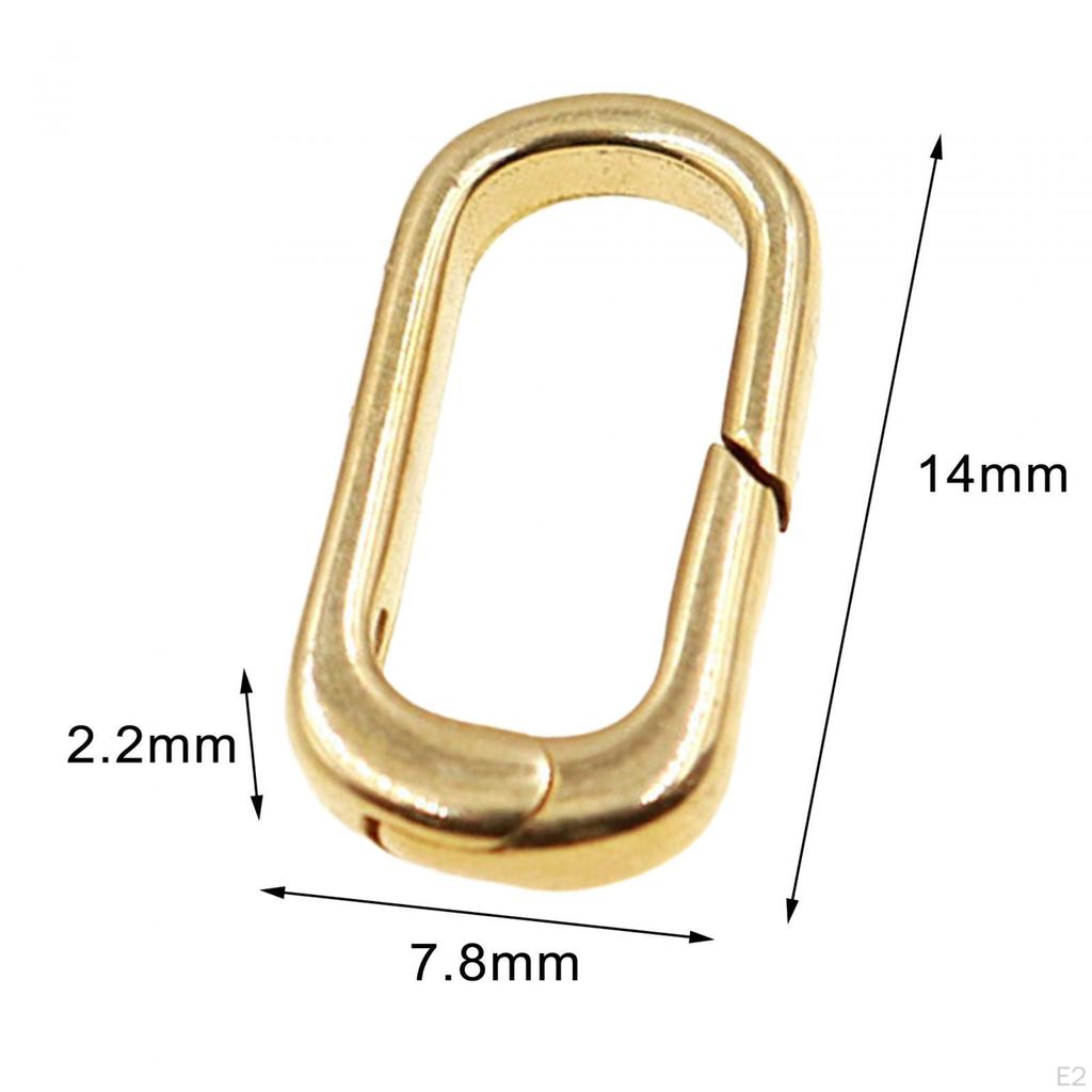 Solid Gold Oval Snap Push Connector Lock Lobster Clasps Brass Ornaments Closure for DIY