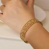 High-end Bracelet, Personalized Trendy Four-leaf Clover C-shaped Bracelet for Women