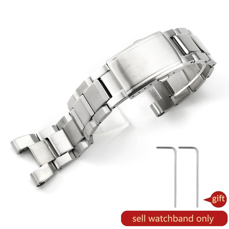 

Для Casio GST-B100 26x 14 мм Увігнутий інтерфейс Нержавіюча сталь Подвійна застібка Ремінець для годинника Чоловічий 210D/100D/S110d/330/W300 Ремінець для годинника 26x14mm