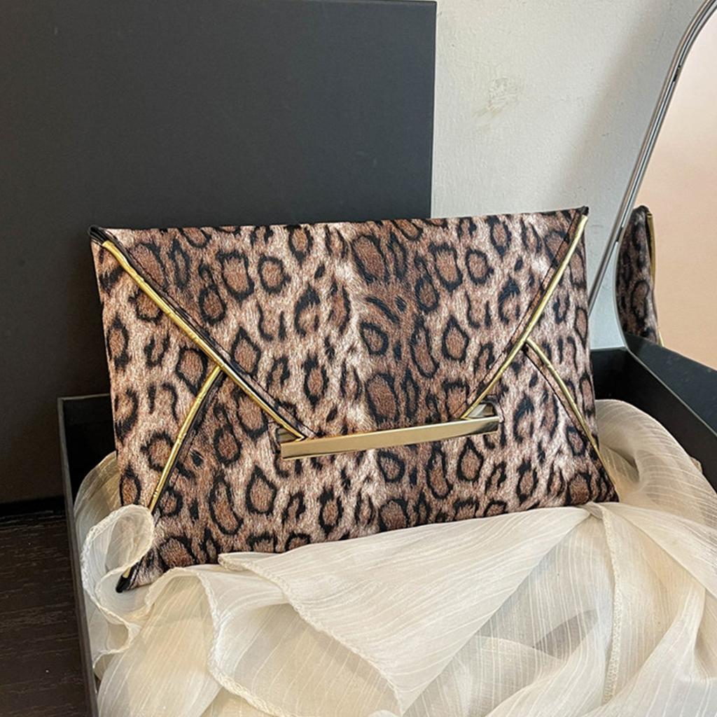 Women Leopard Print Wallet Stylish Polyester Card Holder With Multiple Slots Lightweight Design For Daily Essentials Clutch Bag Quality