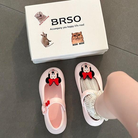 Cute Cartoon Mickey Mary Jane Shoes Women's Summer 2025 New Cute Fashion Wear Comfortable Sandals Single Shoes