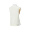 SAUCONY Solid Color Comfortable Casual Sports Stand Collar Sleeveless Vest Women Vest Natural-White SC1249027A-WT16