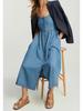 Spring/Summer 2025 Women's Denim Sling Dress - Chic Commuting Fashion