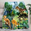 Dinosaur Adventure Blanket Perfect All Seasons Soft Comfortable Sofa Office Nap Travel Birthday Gift Christmas Present
