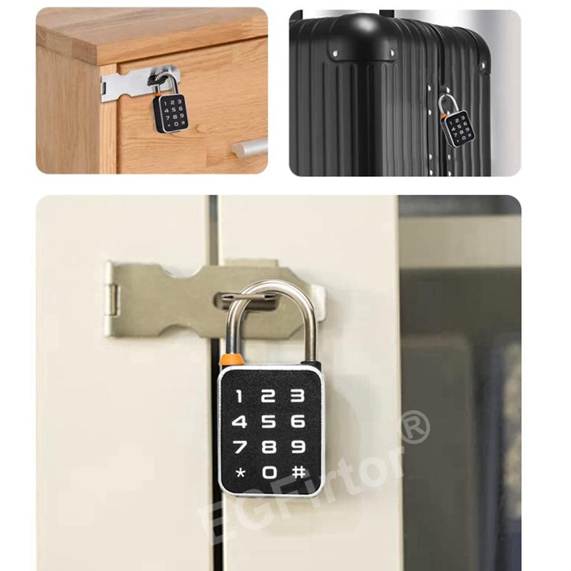 Lacăt cu Combinație Amprentă Parolă 3 în 1 Aplicație Tuya Mini Portabil Lacăt Biometric Încărcare USB Pentru Dulap Bagaje Sală de Sport