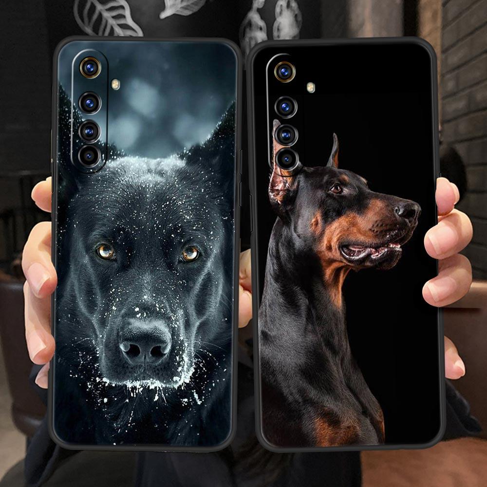 Doberman Dog Case For Realme C67 C63 C55 C53 C35 C25 C21 GT 2 3 5 6 10 11 12 13 Pro Plus 5G Soft TPU Phone Cover Fundas Capa Bag