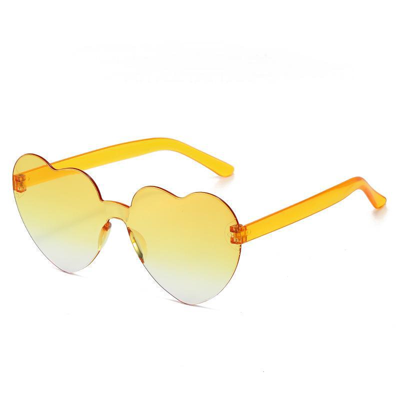 Trendy Heart-Shaped European-American Sunglasses for Women - Masquerade Party & Fun Glasses