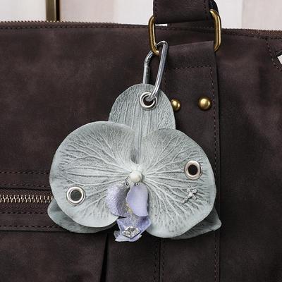 Sweet Creative Phalaenopsis Orchid Keychain Exquisite Simulation Flower Pendant Key Ring Handbag Hangings Decoration Gifts