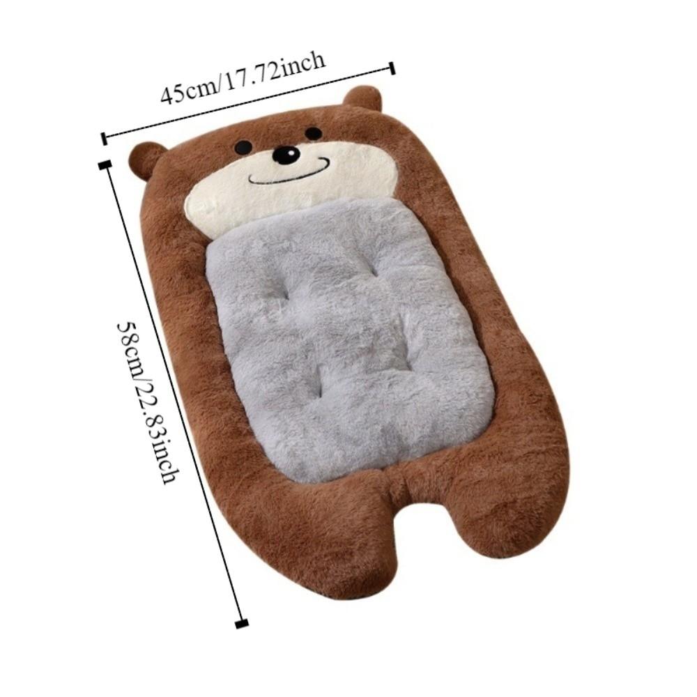 Cute Bear Shape Pet Mat Anti-slip Thickened Dog Sleeping Pads Soft Comfortable Warm Dog Mat Autumn Winter