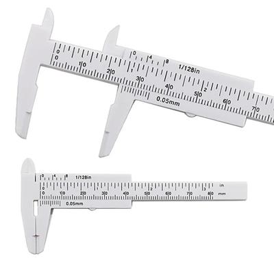 Mini Pied à Coulisse Vernier Coulissant en Plastique 80 mm Outil de Mesure Règle Micromètre Intérieur Extérieur Profondeur Échelon Micromètre