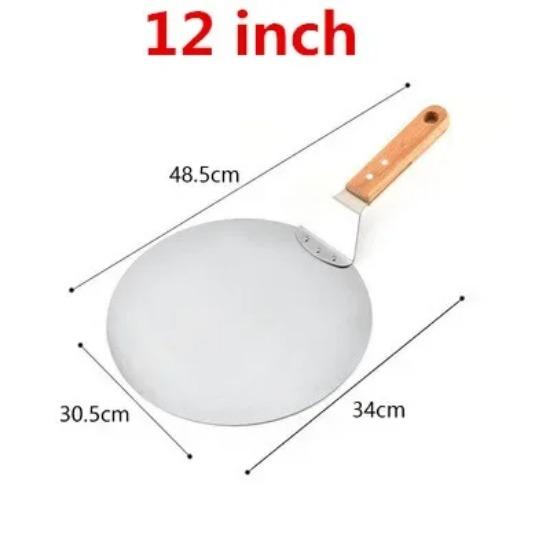 58 56 66 Cm Aluminum Pizza Peel Shovel with Wooden Handle Cake Shovel Baking Tools Cheese Cutter Peels Lifter Tool Pizza Shovel