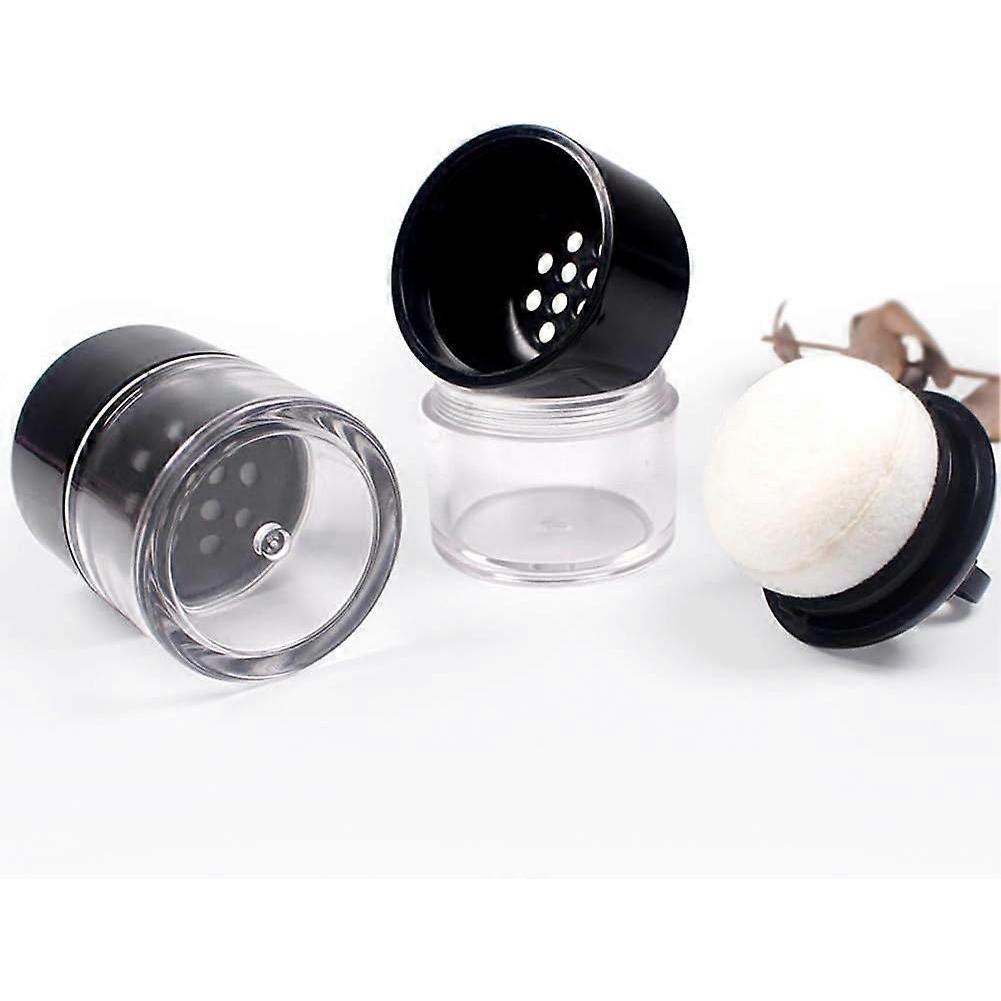 2 Pack 10g Refillable Bulk Compact Case with Puff Cap and Sieve DIY Cosmetic Foundation Compact Case