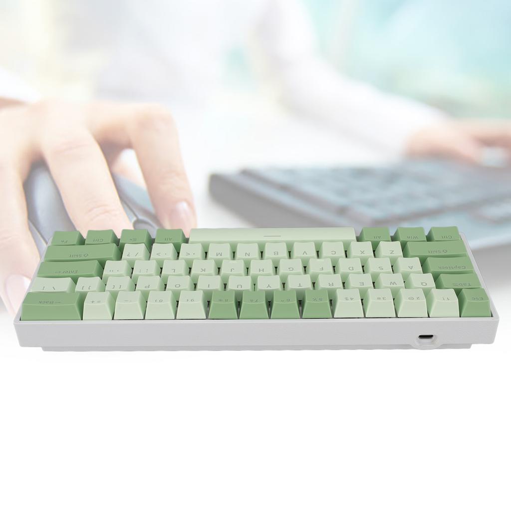 60% 61 Keys Mechanical Keyboard RGB Hot Swappable USB Wired Red Switch Keyboard for Win 2000 ME XP 7