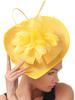 Off-White Linen Headgear Popular Bridal Hair Accessories Banquet Photo Top Hat Feather Headgear