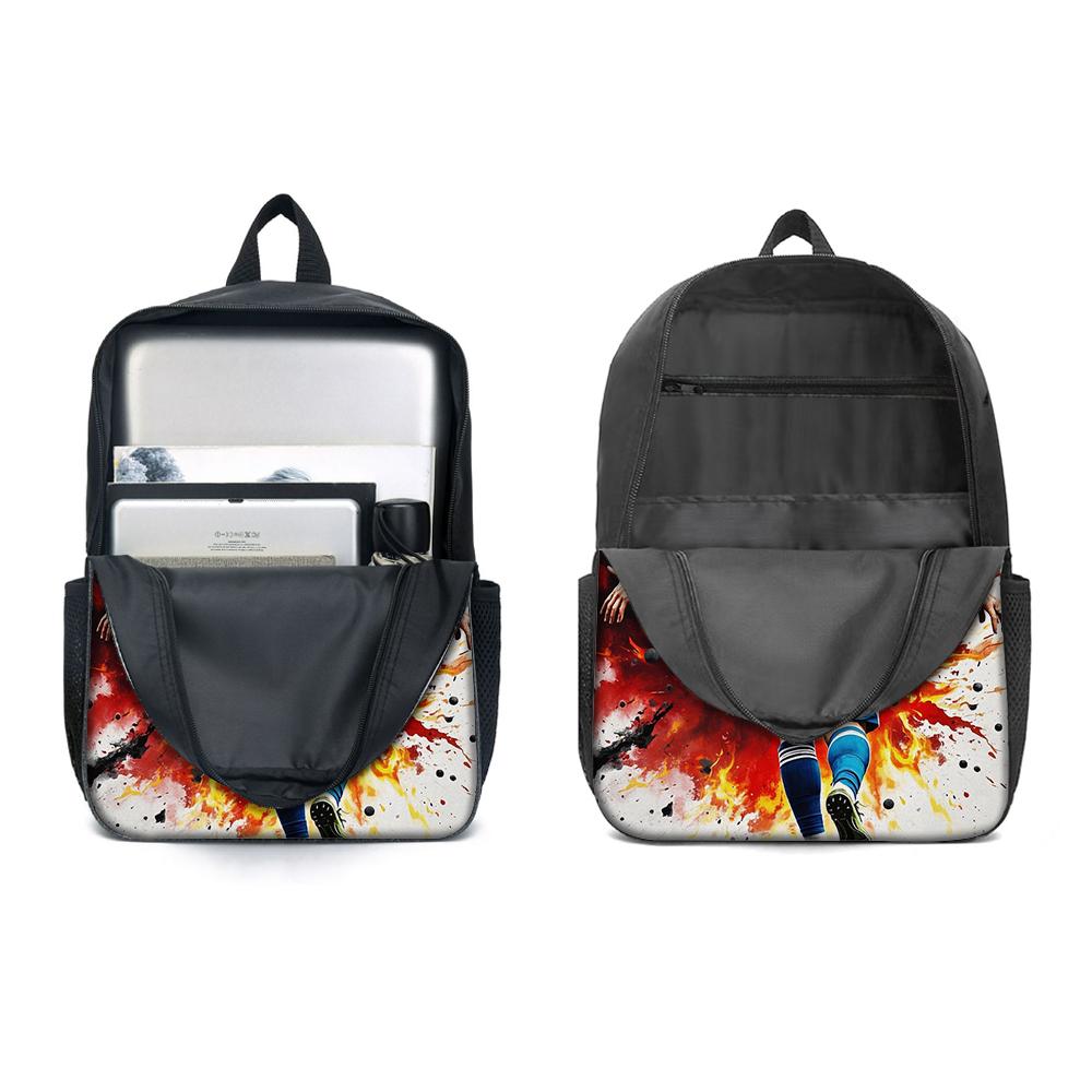 3PCS No.10 Football Player Rucksack Set | Roomy Casual Backpack with Matching Clutch & Tote Tote, Ideal for Daily Use