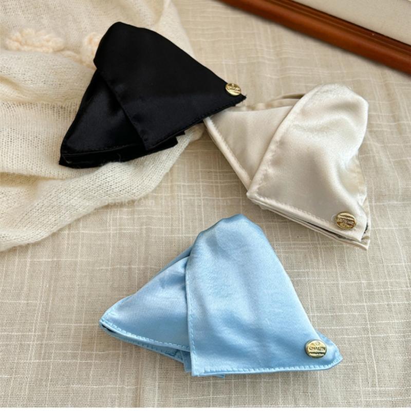 1Pcs Women'S French Luxury Shark Clip French Fabric Shell Triangle Hair Clips Hair Accessories