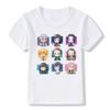 Fashion Cartoon Demon Slayer Anime Kimetsu No Yaiba Children's T-Shirt Summer Loose Short Sleeves White Women Tops Boy Girl Tees