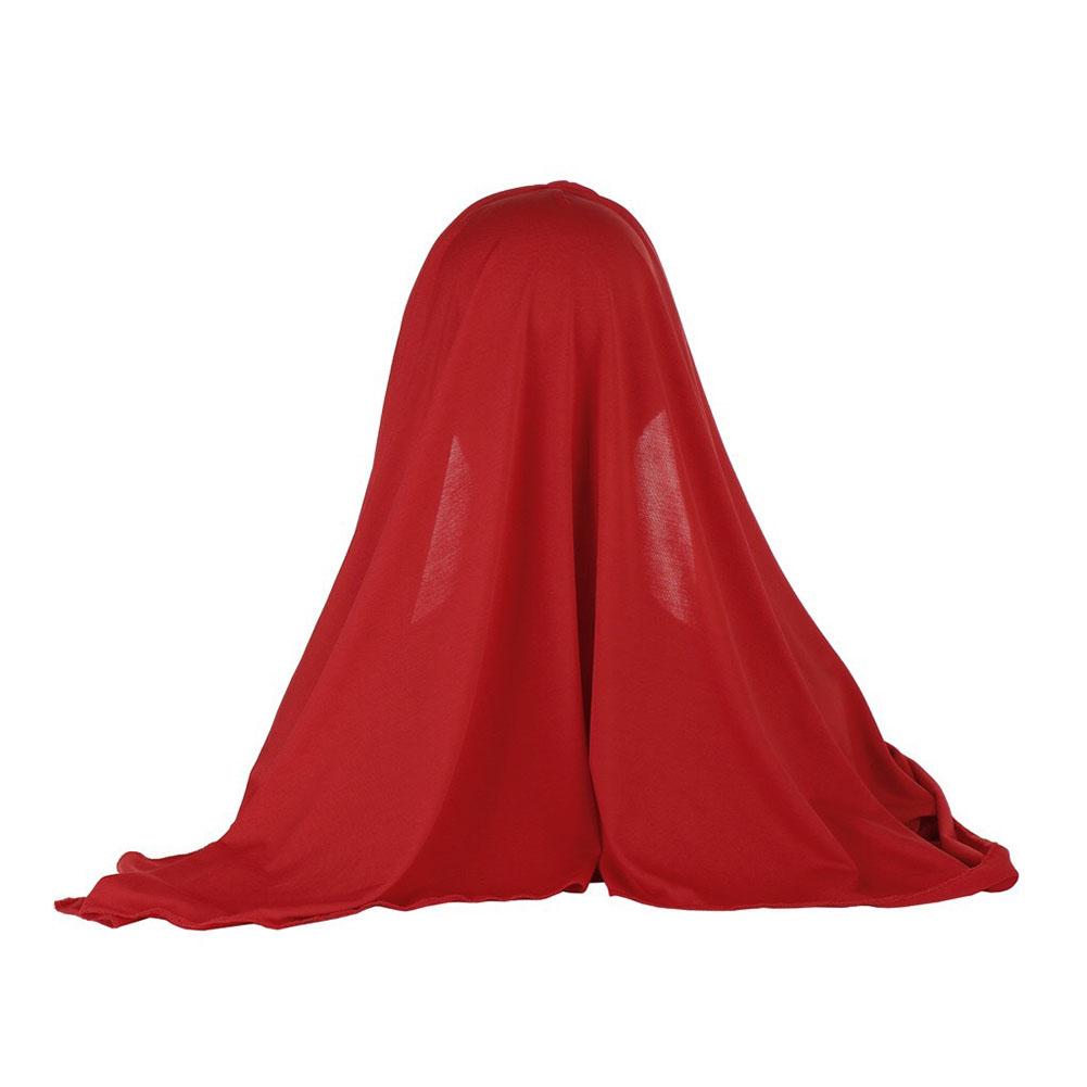 Women Muslim Islamic Headscarf Elegant Scarf Pure Color Artificial Silk Jacquard Weave Scarf Muslim Shawl