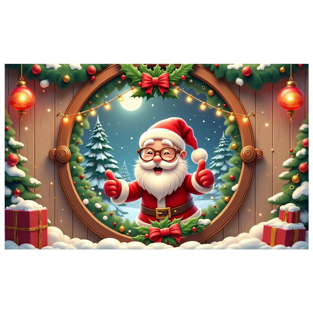 Weihnachten Hintergrund Festliche Lichter Weihnachtsmann Display Weihnachts-Hintergrund Rote Schleife Feiertags-Hintergrund Für Familientreffen Feiertags-Festlich