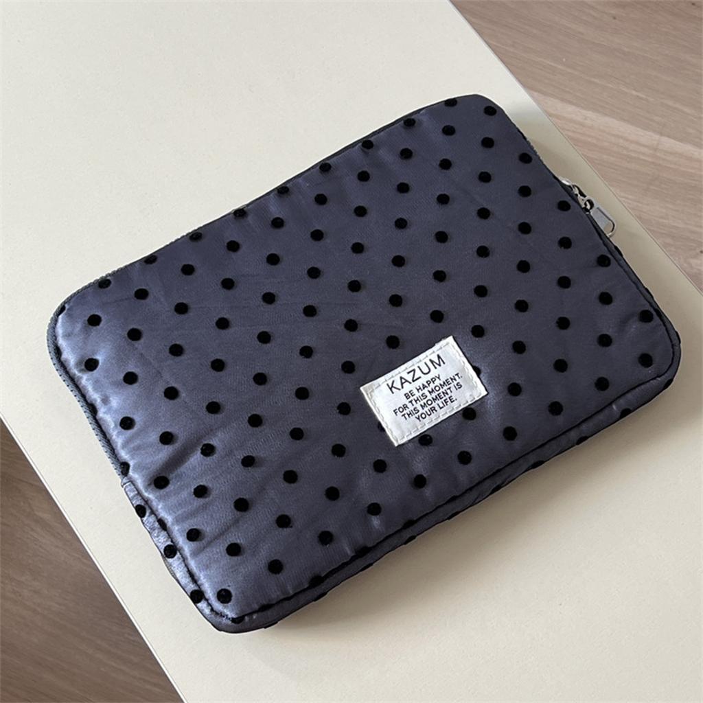 Polka Dot Tablet Sleeve Bag Shockproof Puffy Quilted Computer Bag Dust-Proof 13inch for MacBook Tablet for iPad Women Laptop