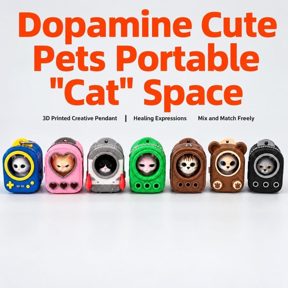 Lightweight Build 3D Printed Keychain Vibrant Shades Micro Kitten Bag  School Students