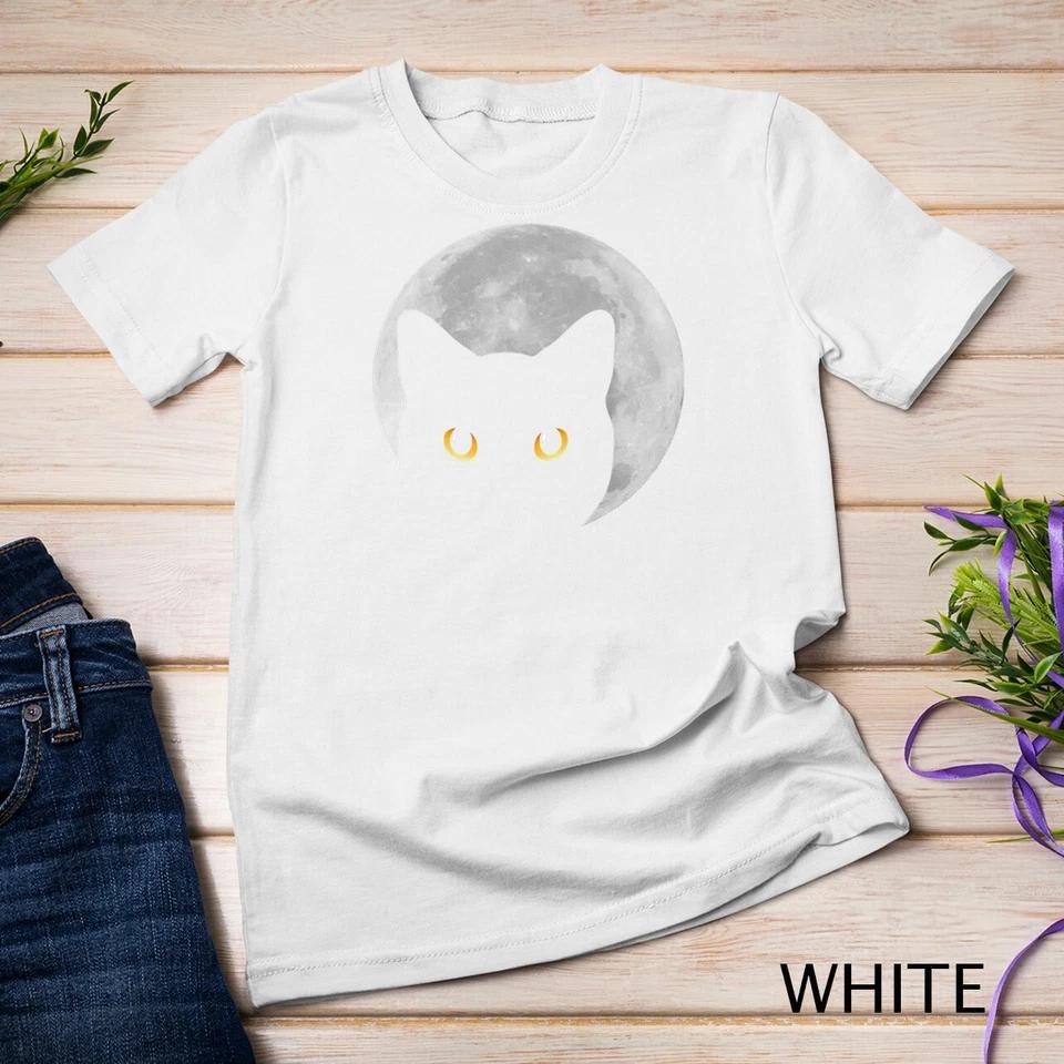 Black Cat Yellow Eyes Cats Moon T-Shirt Unisex T-shirt 12 S