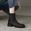 Woman Short Shoes Elegant With Medium Heels Round Toe Ankle Boots for Women Black Designer Luxury On Offer Comfortable Booties