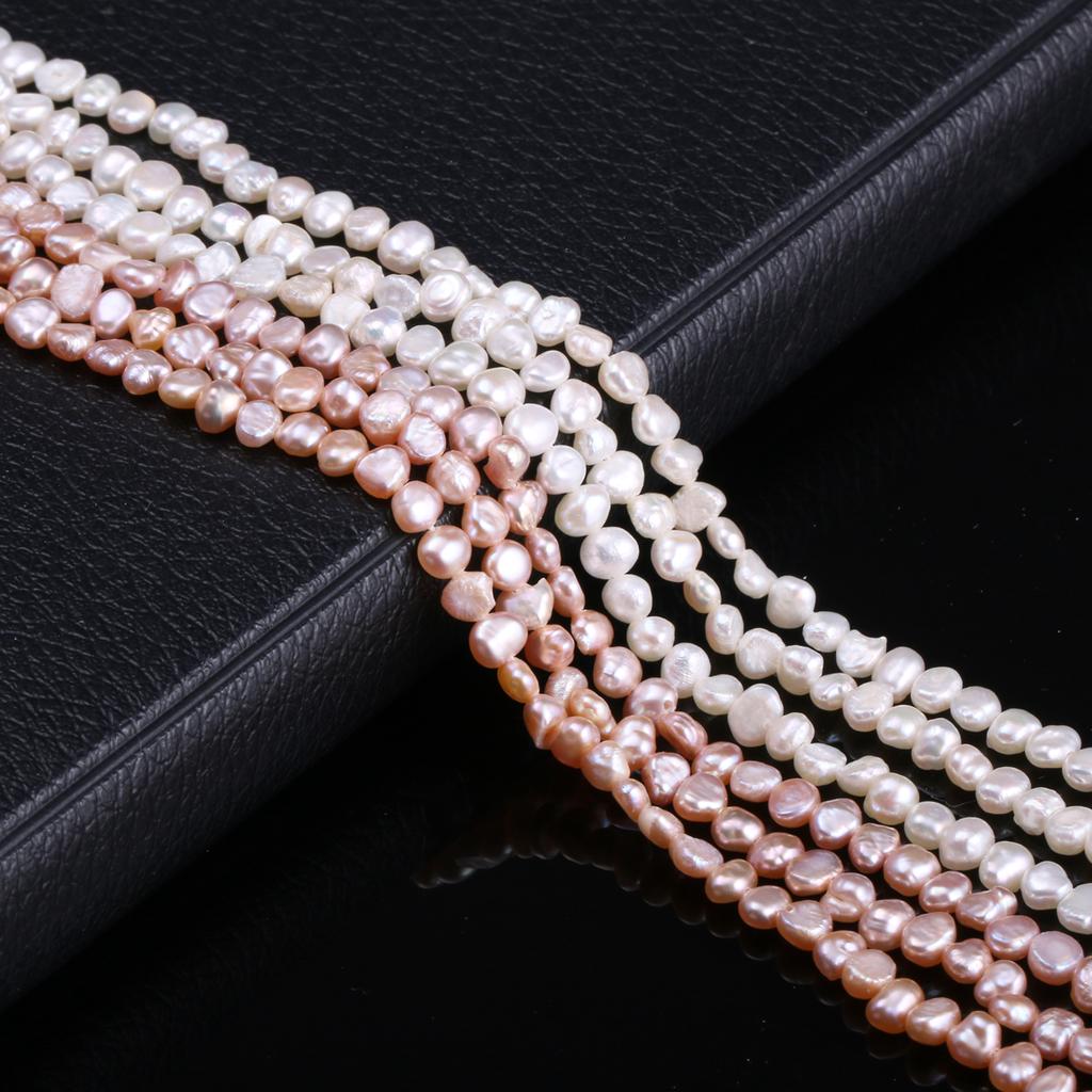 1String, Natural Freshwater Pearls, 3-4 Mm Nugget Pearl Beads for Jewelry Making DIY Necklace Supplies, Birthday Party Gifts for Women, 36cm