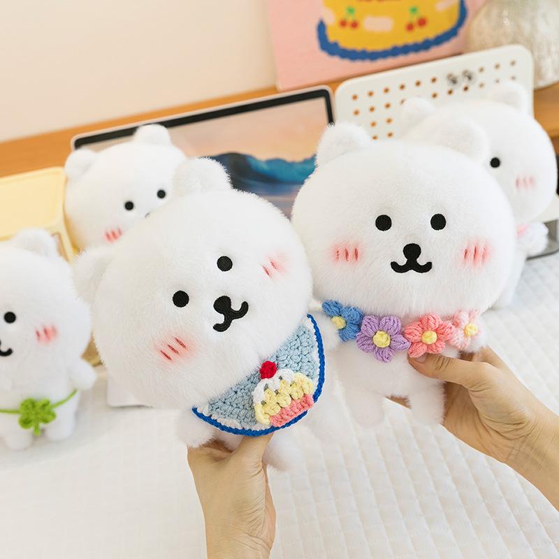 Cute Cotton Doll Self-deprecating Bear Bib Small Hat Set Super Cute 25cm Tomato Baby Clothes Decorative Set