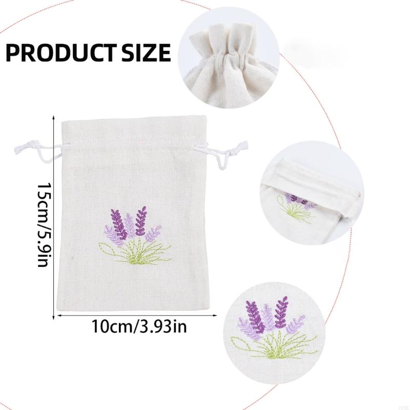 Pack of 12 Empty Lavenders Sachets Small Cotton Linen Drawstring Bags for Filling Spices Stylish Gifts Wrapping Pouches