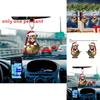 Acrylic Car Pendant With Adorable Tiger Wearing Christmas Hat Design Design For Vehicle Interior Decoration