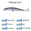1 szt. Minnow Fishing Lure 95mm 8g Pływający Twardy Bai Crankbait Karp Pasiasty Bas Pesca Talerze SwimBait