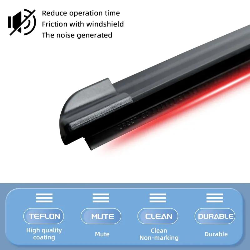 Car Windshield Wiper Blades Fit For Peugeot 208 Rear Wiper Blades Soft Rubber Auto Front Windscreen