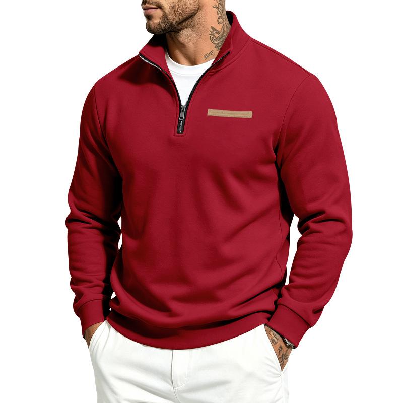 Men's Fleece Zip Up Sweatshirt Stand Collar Heavyweight Outdoor Casual Jacket
