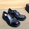 Goodyear Handmade Stitched Men's Derby Dress Shoes Soft Calfskin Genuine Leather Wingtip Brogue Comfortable Casual Footwear