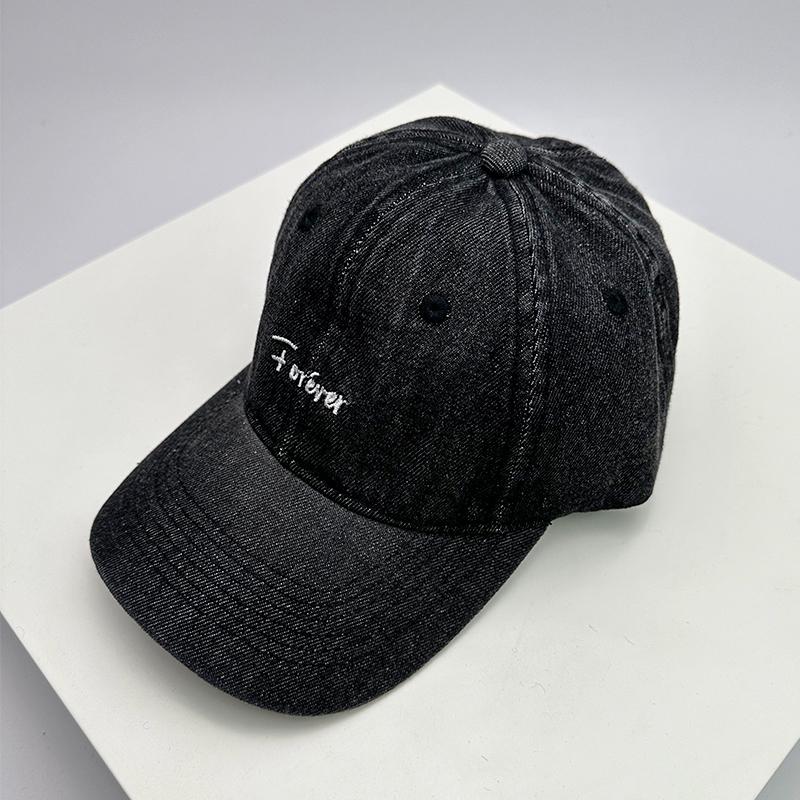 Baseball Her Him For Women Men School Old Vintage Caps Peaked Hats Cotton Embroidery Washing Versatile Snapback Fashion Denim Letter Outdoor