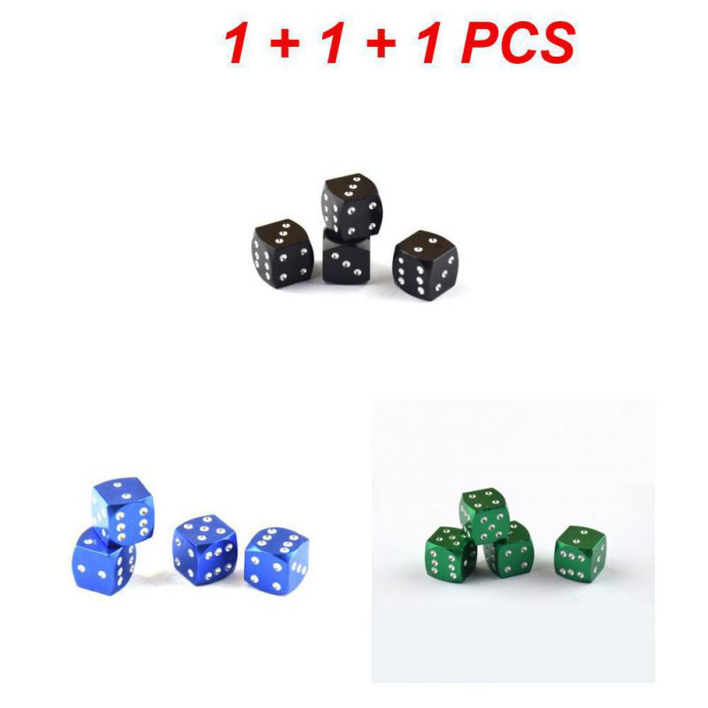 2/3/4PCS Dice Valve Caps Durable Portable Corrosion Resistant Design Aluminum Alloy For Car Motorcycle Bike Truck Automobile