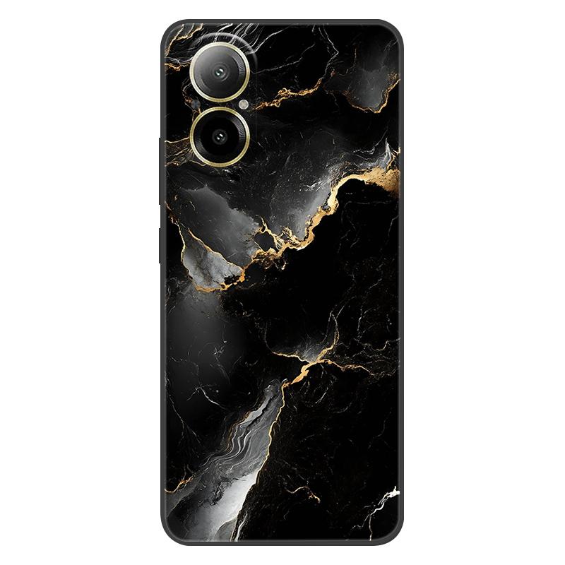 Pro Realme C67 4G C65 Pouzdro Mramorové Měkký Matný Silikonový Zadní Kryt Pro Realme C53 C55 Celé Tělo Telefonu RealmeC67 Coque Fundas