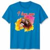 Custom Photo Personalised I Love You Couple Unisex Tshirt Valentines Gift