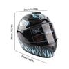 Full Face Motorcycle Helmet Street Bike Helmet for Men Women Unisex, Good Breathability with Safety Buckle, Blue, XL