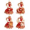 2D Flat Goat Hanging Ornament Set Acrylic Artificial Rhinestone Goat Pendant Simulation Shining Animal Hanging Decoration