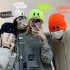 Cute Eye Embroidery Beanie Trendy Candy Color Couple Beanies Casual Coldproof Knit Hats For Women & Men