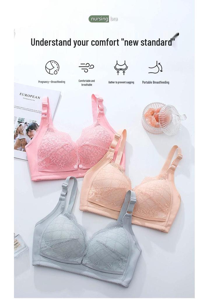Postpartum Nursing Maternity Sleep Bra: Wearable, Front-Opening, Anti-Sagging, No Padding, Wireless