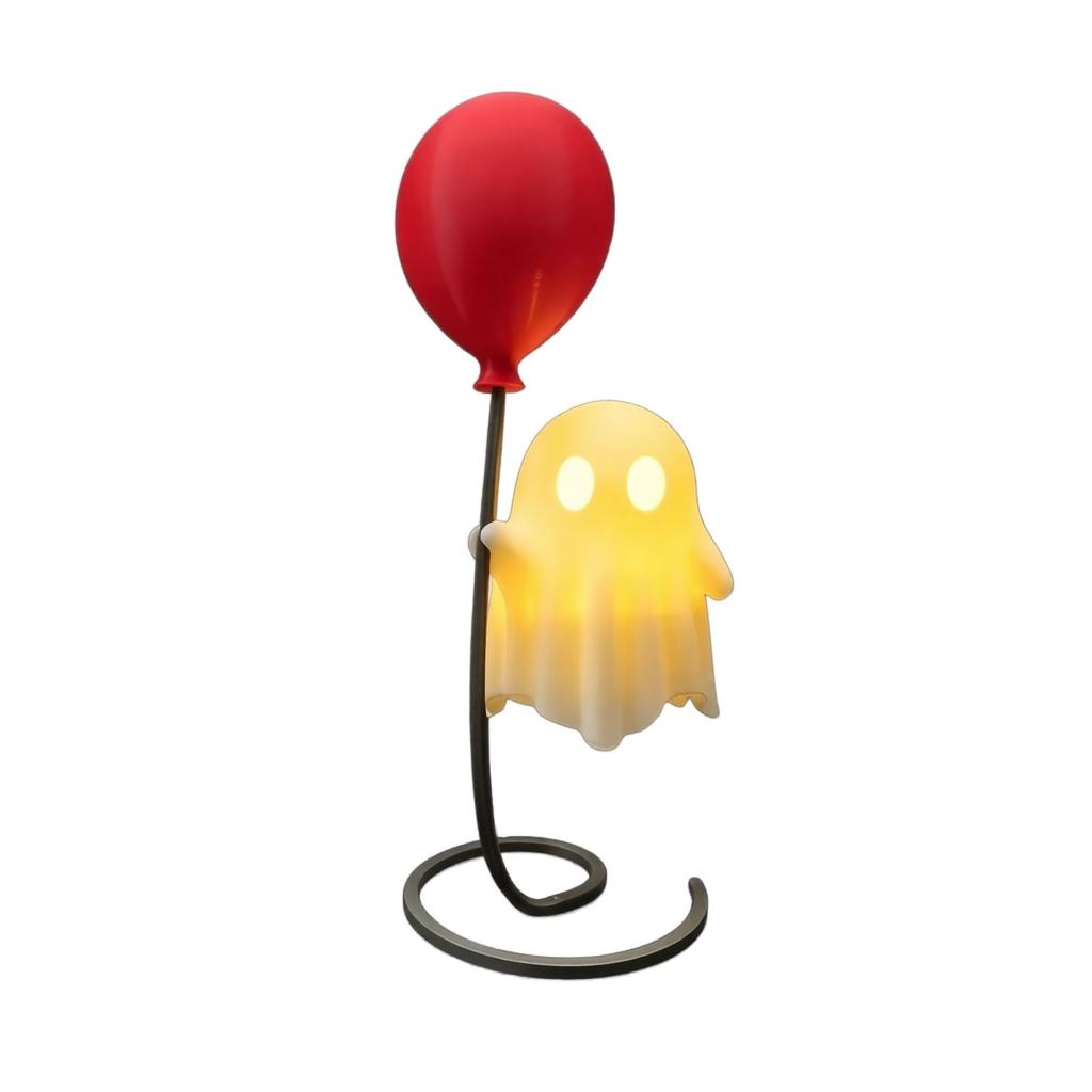 Halloween Ghost Party Decoration with Balloon Stand Indoor Tabletop Ornament for Seasonal Holiday Display and Festive Home Decor