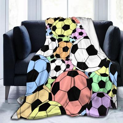 Fußball Sport Serie Bedruckte Decke für Sofa Bett Reise Camping Wohnzimmer Büro Klimadecke für alle Jahreszeiten Geschenke